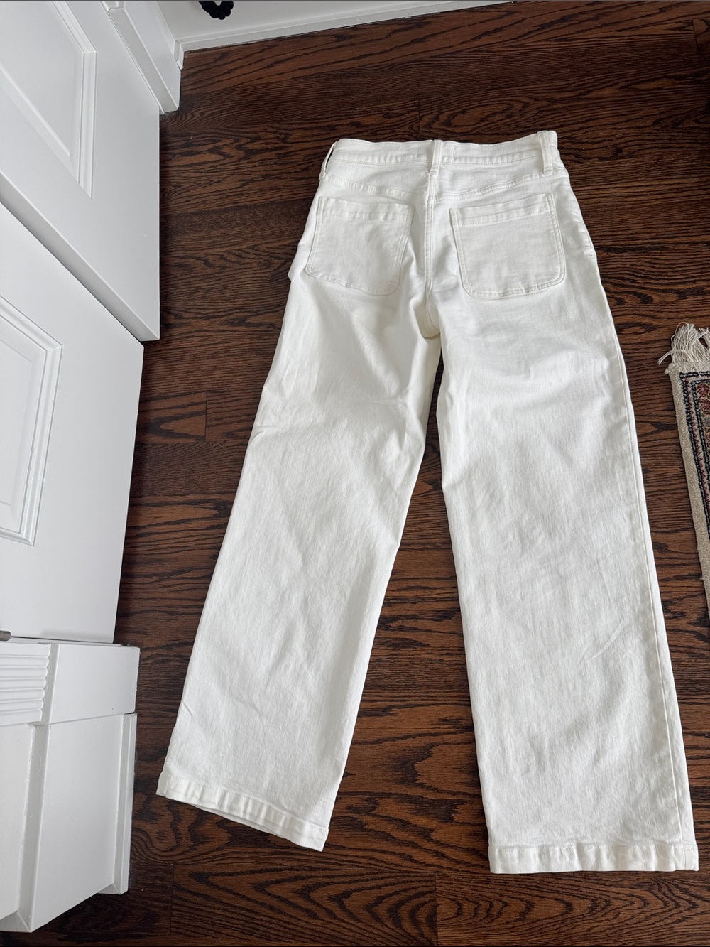 Madewell Perfect Vintage Wide Leg White Jeans - Picture 2 of 3